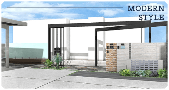 インチッタのモダンスタイルの施工提案イメージ